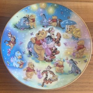 1st Forever Friends Hundred Acres of Happiness Pooh Bradford Exchange Plate COA